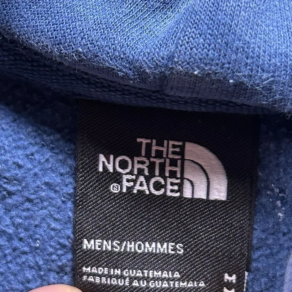 The North Face Pullover Hoodie Mens Medium Blue Box Logo Graphic Grid Gorpcore